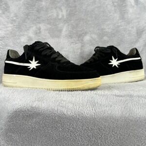 Starwalk Suede Low Sneakers 13 Black White Shooting Star Streetwear Skate Mens
